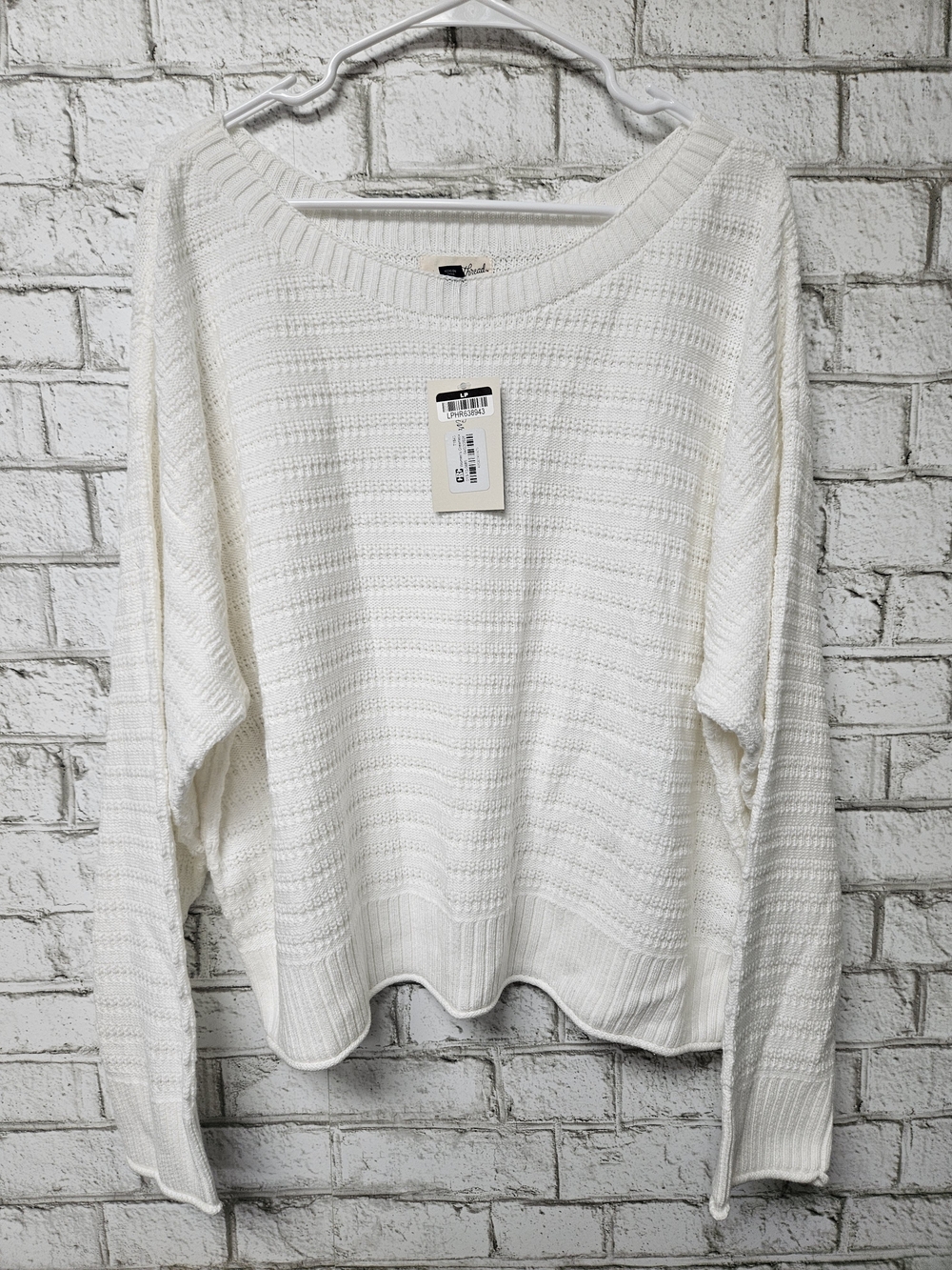 Universal Thread Cream Scoop Neck Knit Sweater Size 2X NWT